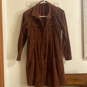 American Eagle Corduroy Babydoll Dress